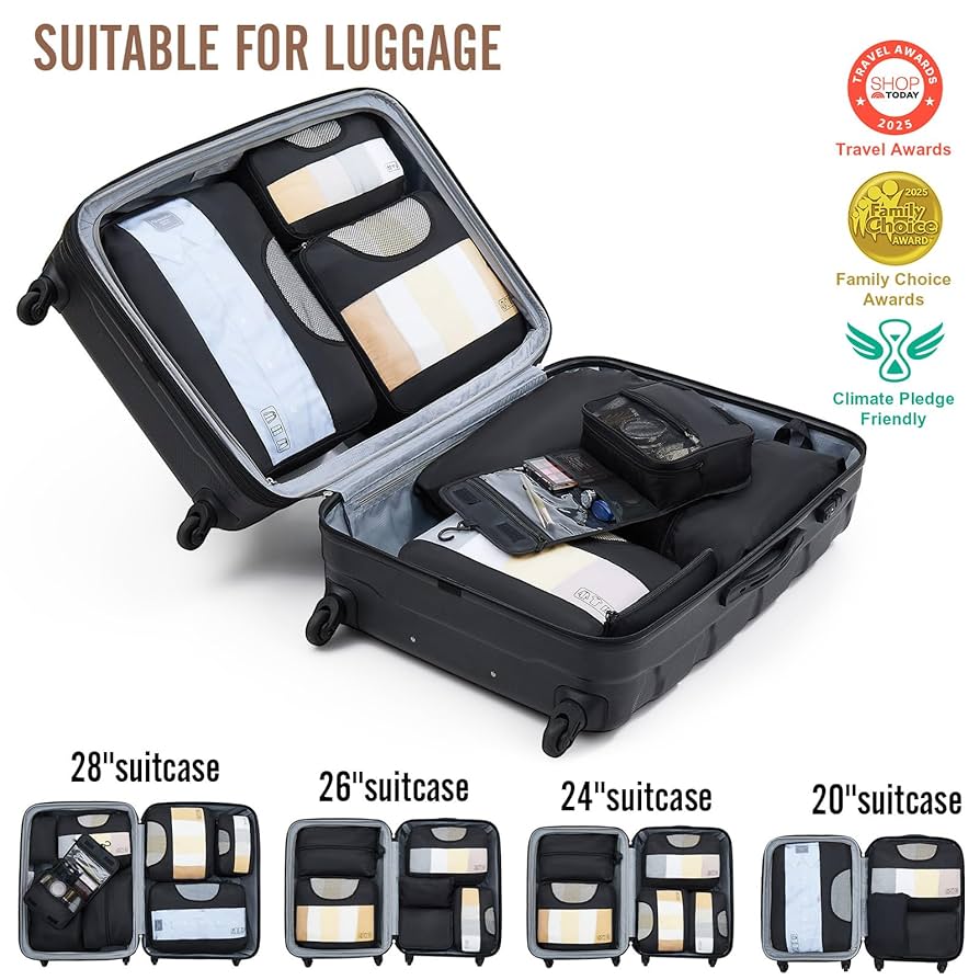 Amazon.com: Veken 10 Set/8 Set Packing Cubes for Travel