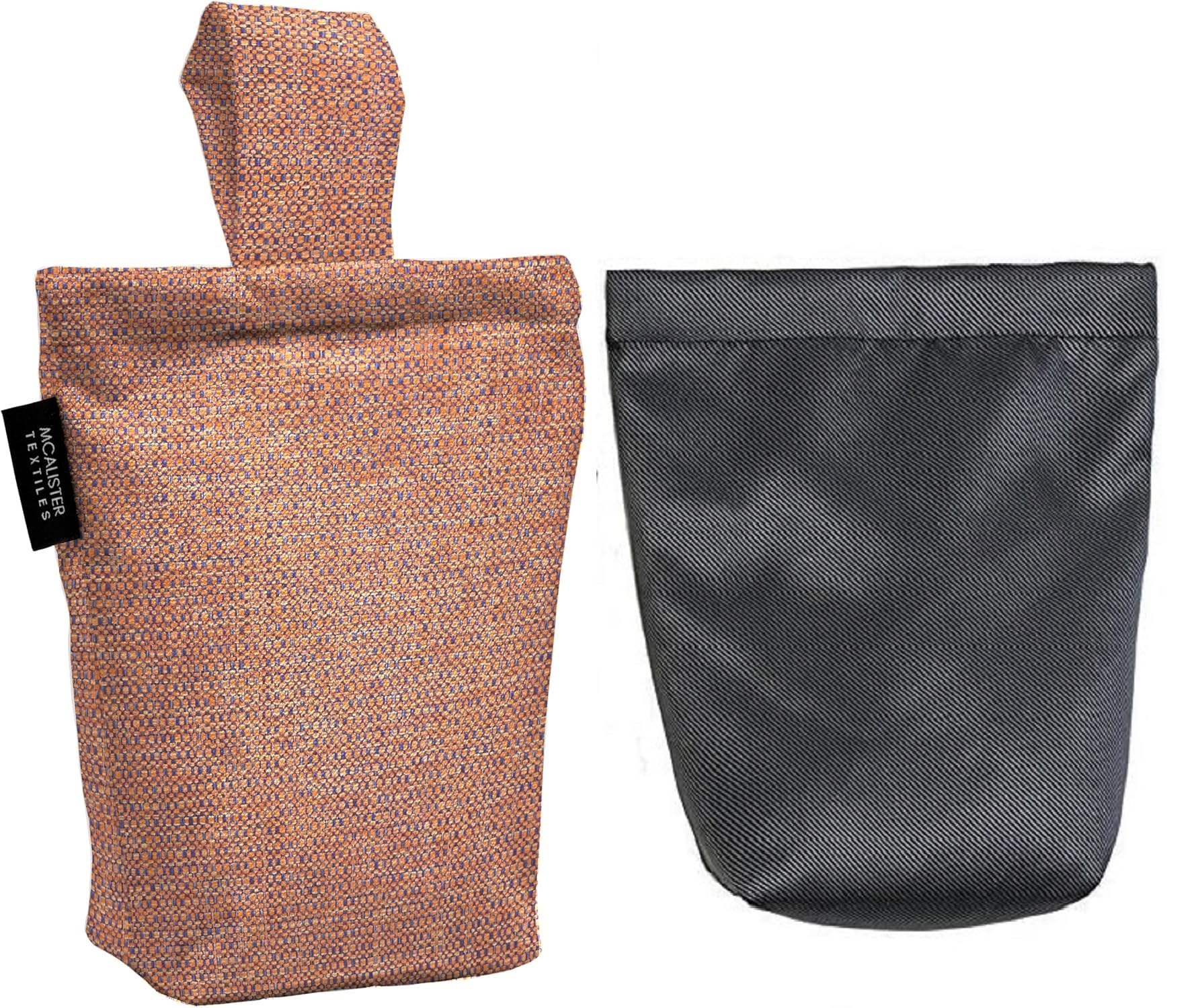 McAlister Textiles Milan Unfilled Fabric Door Stop Bag 21cm x17cm in Terracotta - Image 3