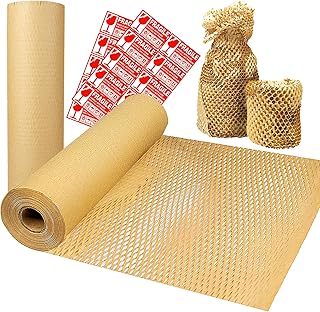 Honeycomb Packing Paper (15"x130') Bubble Wrap for Packing - Moving Wrapping Paper,Recyclable and Biodegradable Bubble Wrap for Moving/Shipping/Packing