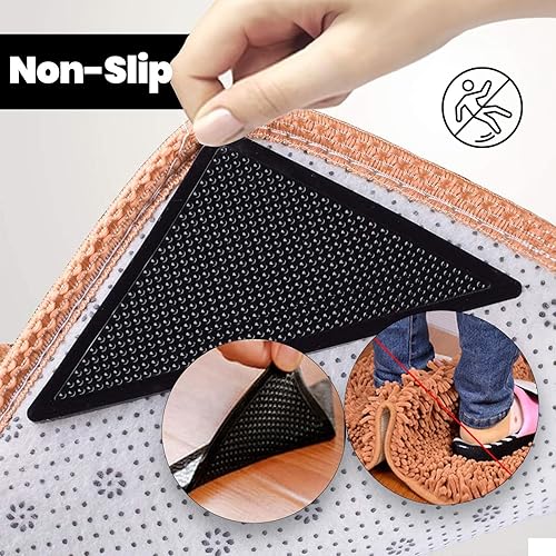 Miniatura 6 de Muddy Mat® Almohadillas de esquina reutilizables antideslizantes y resistentes, almohadilla adhesiva de doble cara para esquinas y lados en suelos