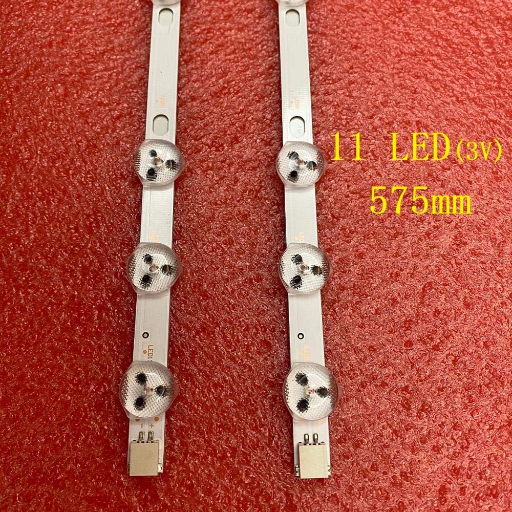 Bande LED Compatible Fit for Telefunkent 32dth401 TFA32472SWHD17 et Hitachi 32HE1000 DLED32265HD DLED32167 32HBT41 32DTIL531 32HEL2839T(4 PCS for 2 TV)
