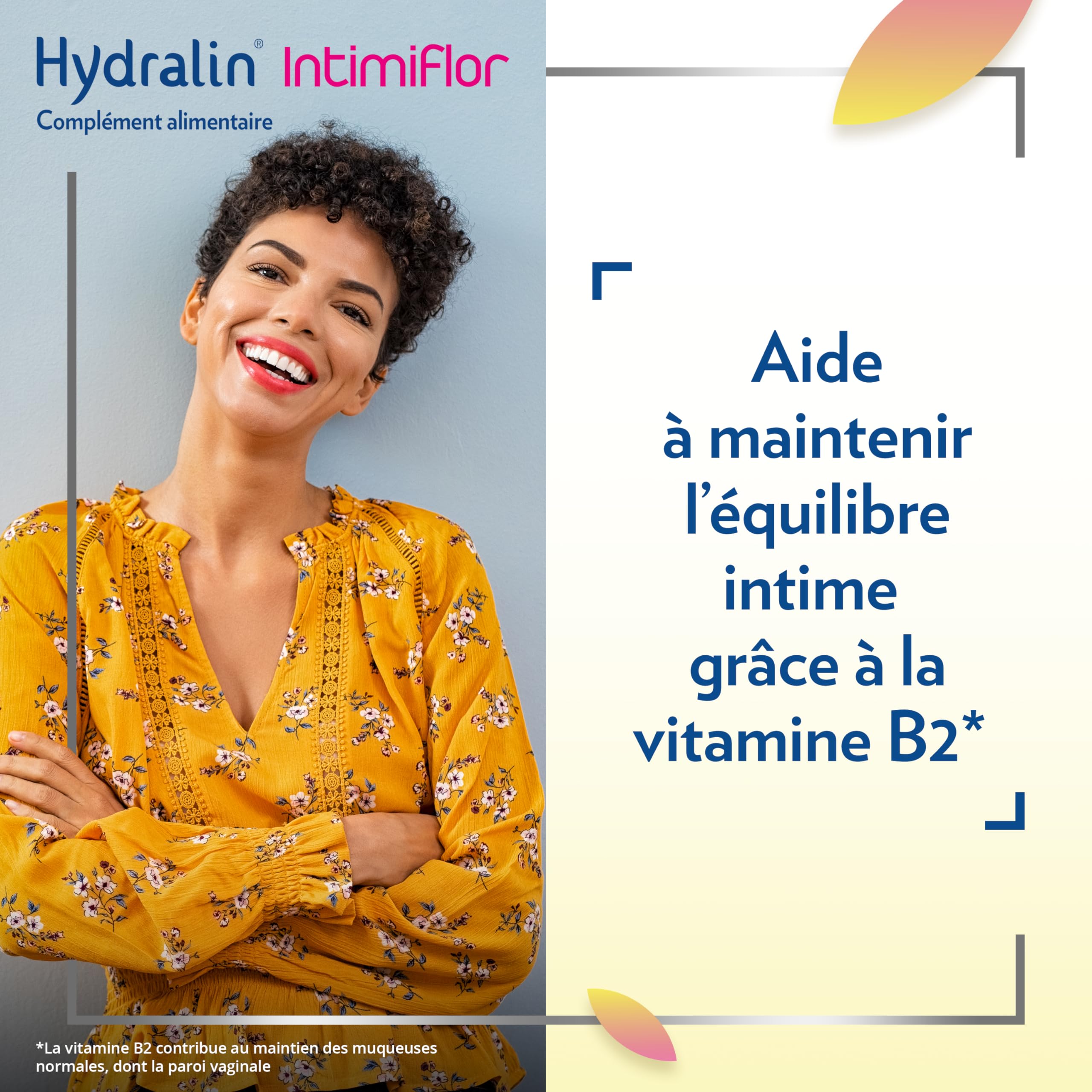 Hydralin IntimiFlor - Complément alimentaire - Un programme de 30 jours pour le confort intime féminin - 30 comprimés - Fabriqué en France