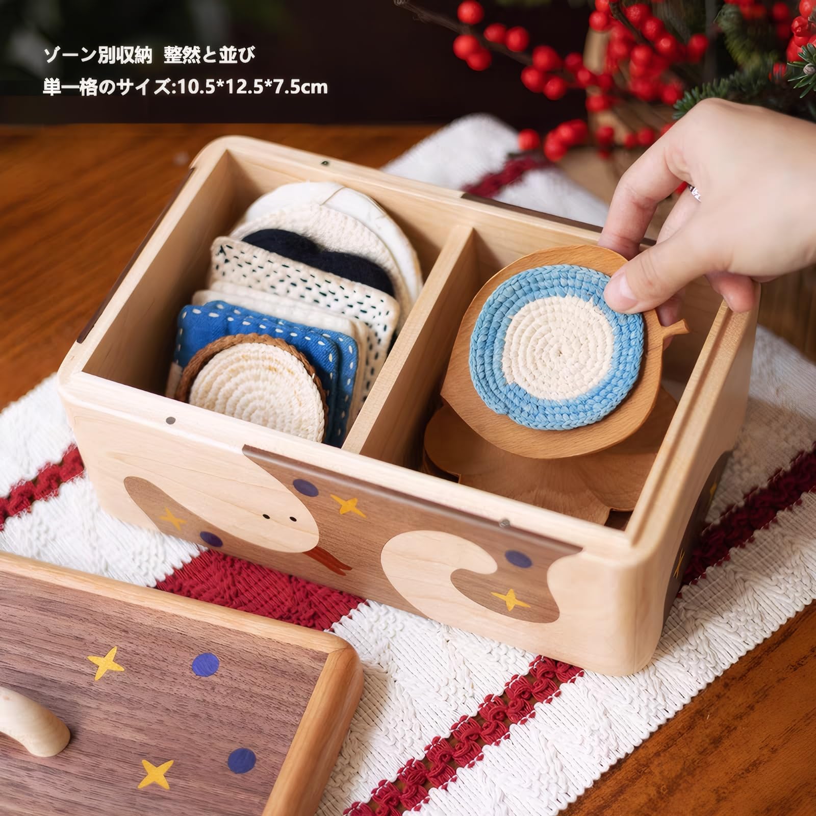Amazon｜Sakulaya 収納 ボックス 木製 小物収納 木箱 蓋付き 小物入れ