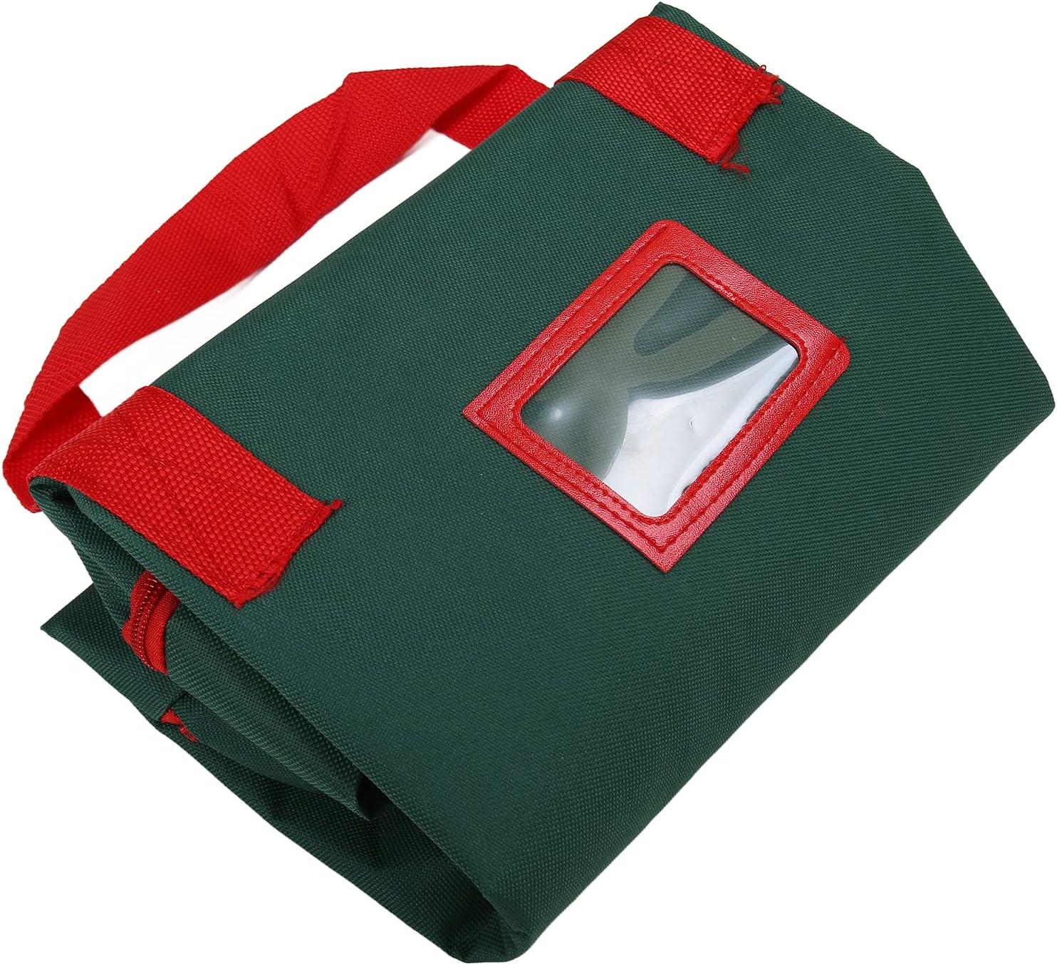 Christmas Wreath Storage Bag 600D Oxford Cloth Tear Resistant Christmas Garland Container with Zippers and Reinforced Handles for Xmas Seasonal Wreath (Green)
