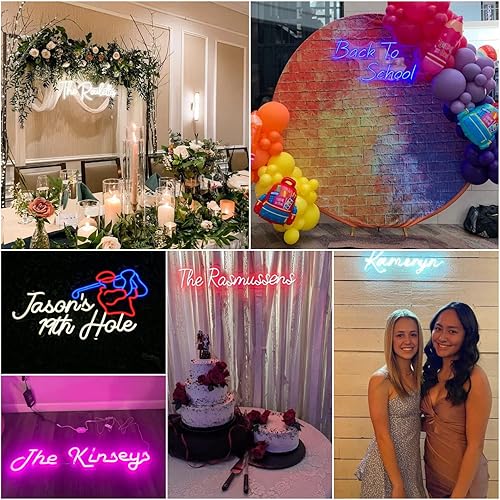 Miniatura 6 de Letrero de neón personalizado para decoración de pared, luces de neón grandes personalizadas para dormitorio, habitación de niños, bar, fiesta,