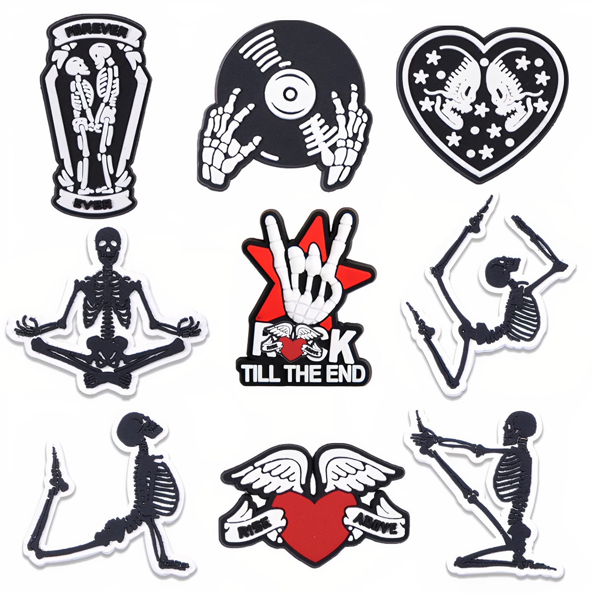 Me2U 7/9/15 Pcs Halloween Croc Charms, Thanksgiving Turkey Shoe Decoration Charms, Skeleton Croc Accessories, Party Favors, Charms For Clog Wristband Sandals Bracelet, Birthday Party Keepsake