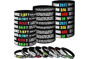 96-Piece Scripture Silicone Bracelets Bulk for Bible Verse Lovers