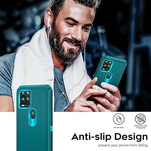 Miniatura 7 de LeYi Funda para Moto-G-Stylus-5G-2021 Funda para Moto G Stylus 5G 2021 con 2 protectores de pantalla de vidrio templado, funda resistente 3 en 1