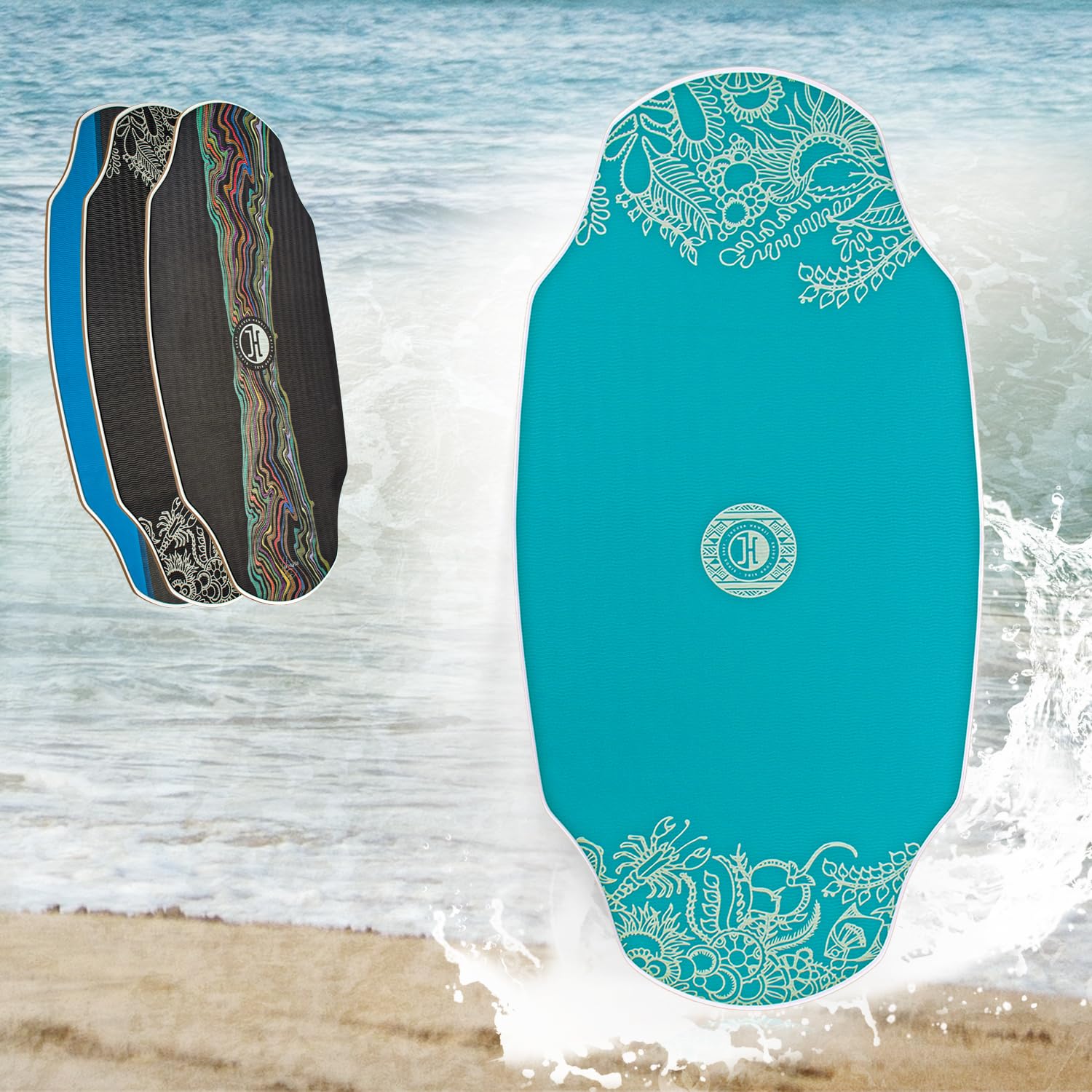 JUCKER HAWAII Skimboard - Planche de ski professionnelle avec revêtement HPL, surface antidérapante, ultra rapide, extrêmement robuste et durable, charge jusqu'à 115 kg - Pour débutants et