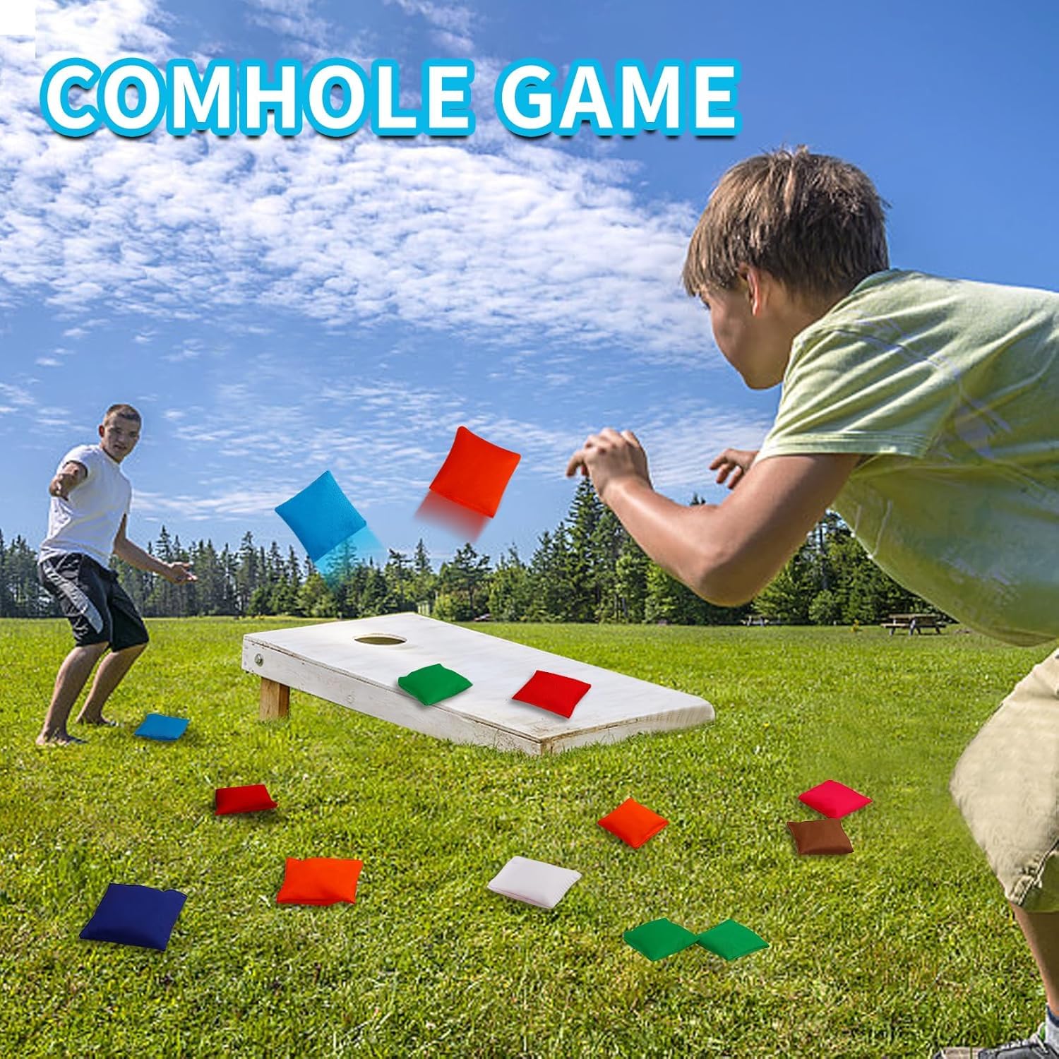 32 Stück Cornhole Säckchen, 8 × 8 cm Nylon Wurfsäckchen – Mini Bean Bags für Tossing, Kinder Outdoor Spiele, Familie & Party