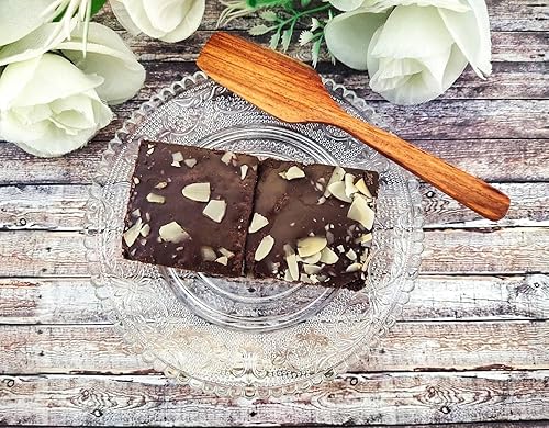 Miniatura 7 de JAKAPAN Cuchillo y espátula hechos a mano de madera, herramienta de cocina para hornear, pan, pastel, mermelada, mantequilla, gelatina, cuchillo