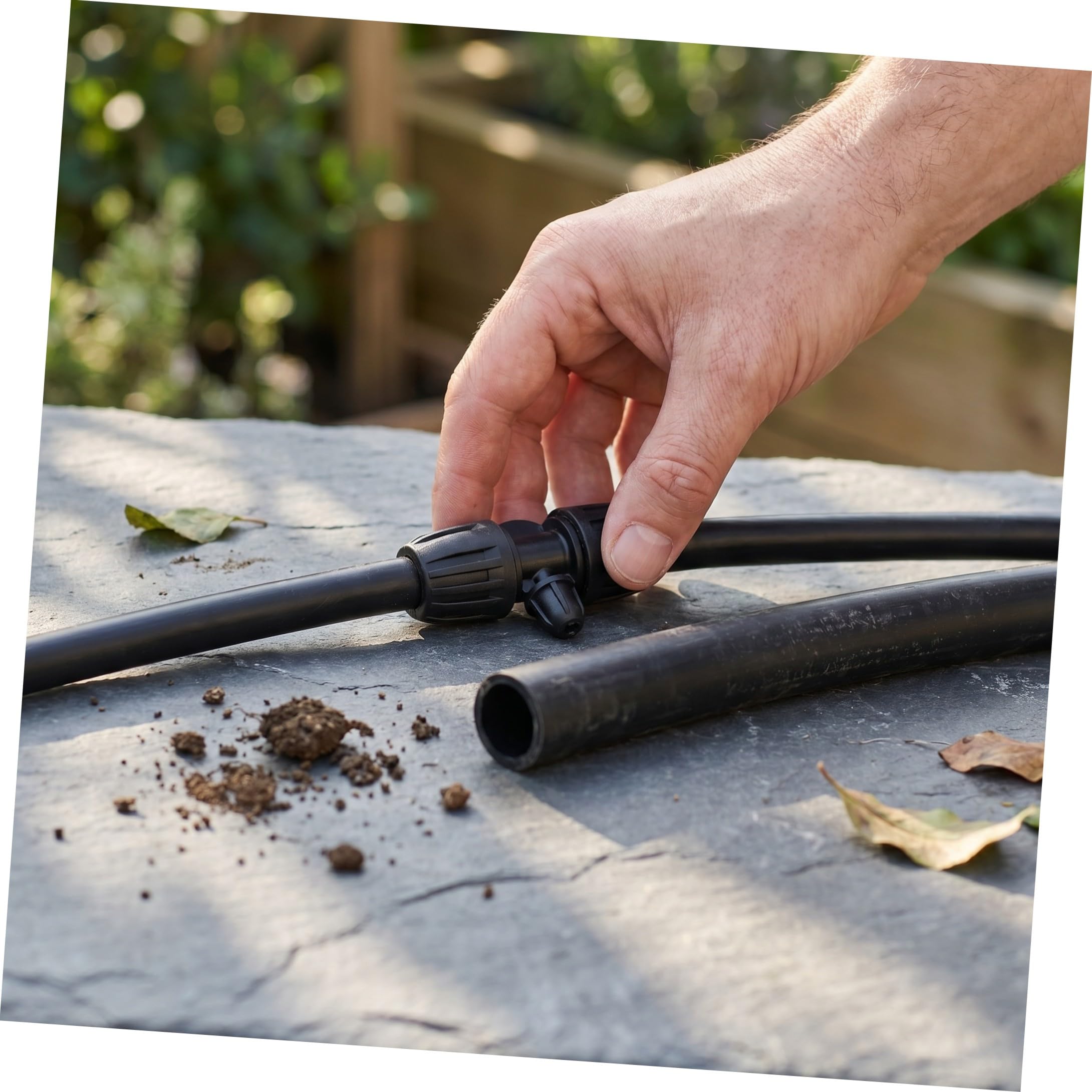 YARNOW Raccordi a T per Irrigazione a Goccia, Connettori per Tubo 1/2"-1/4", Struttura di Bloccaggio Sicura in Pp, 30 Pezzi per Giardino