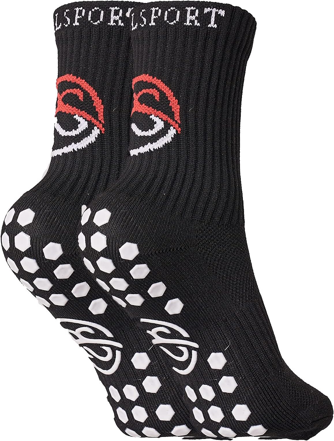 Rival Sports Anti Slip Grip Socks, Non slip Football/Cricket/Hockey/Athletic Socks