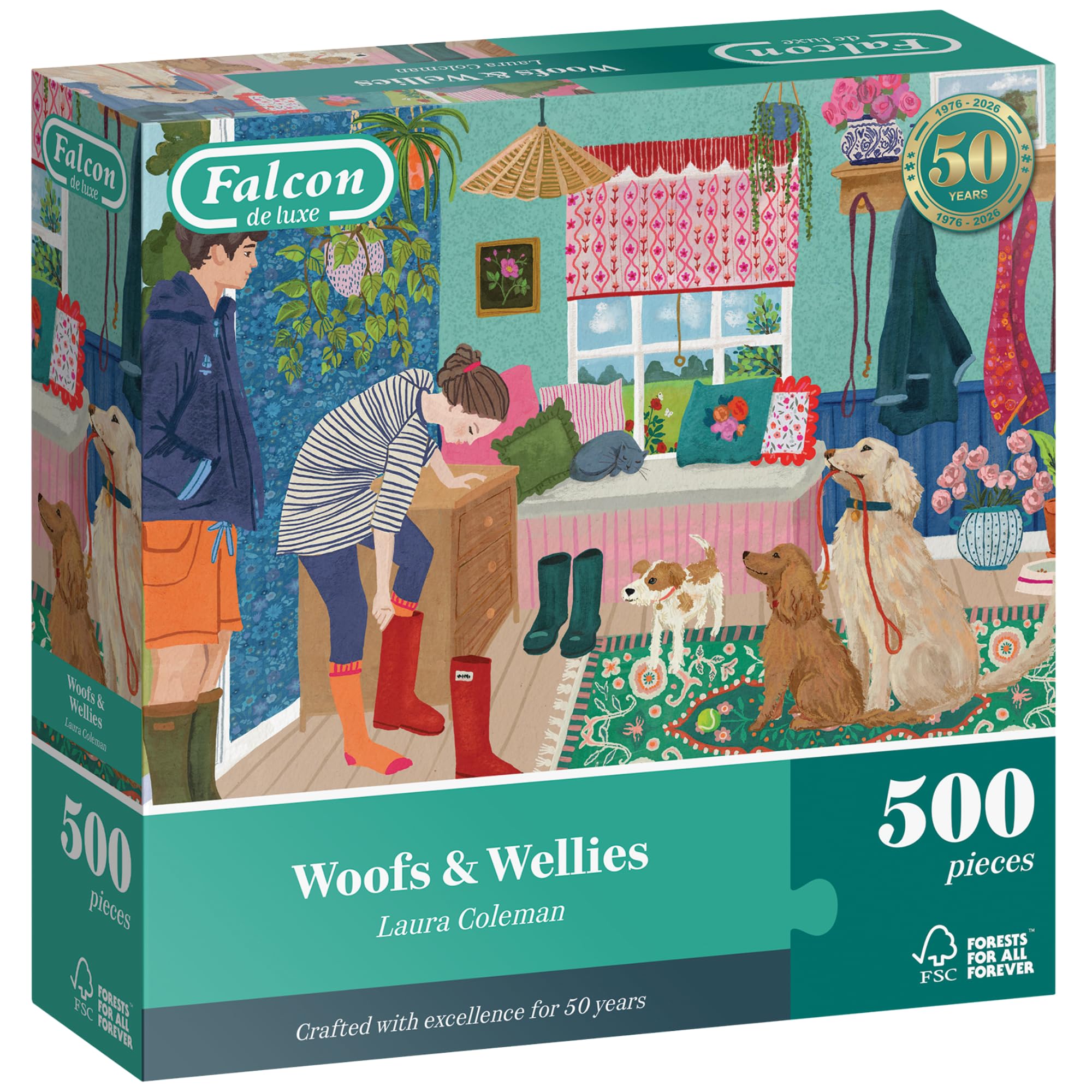 Falcon Deluxe Woofs  Wellies Jigsaw Puzzle (500 Pieces)