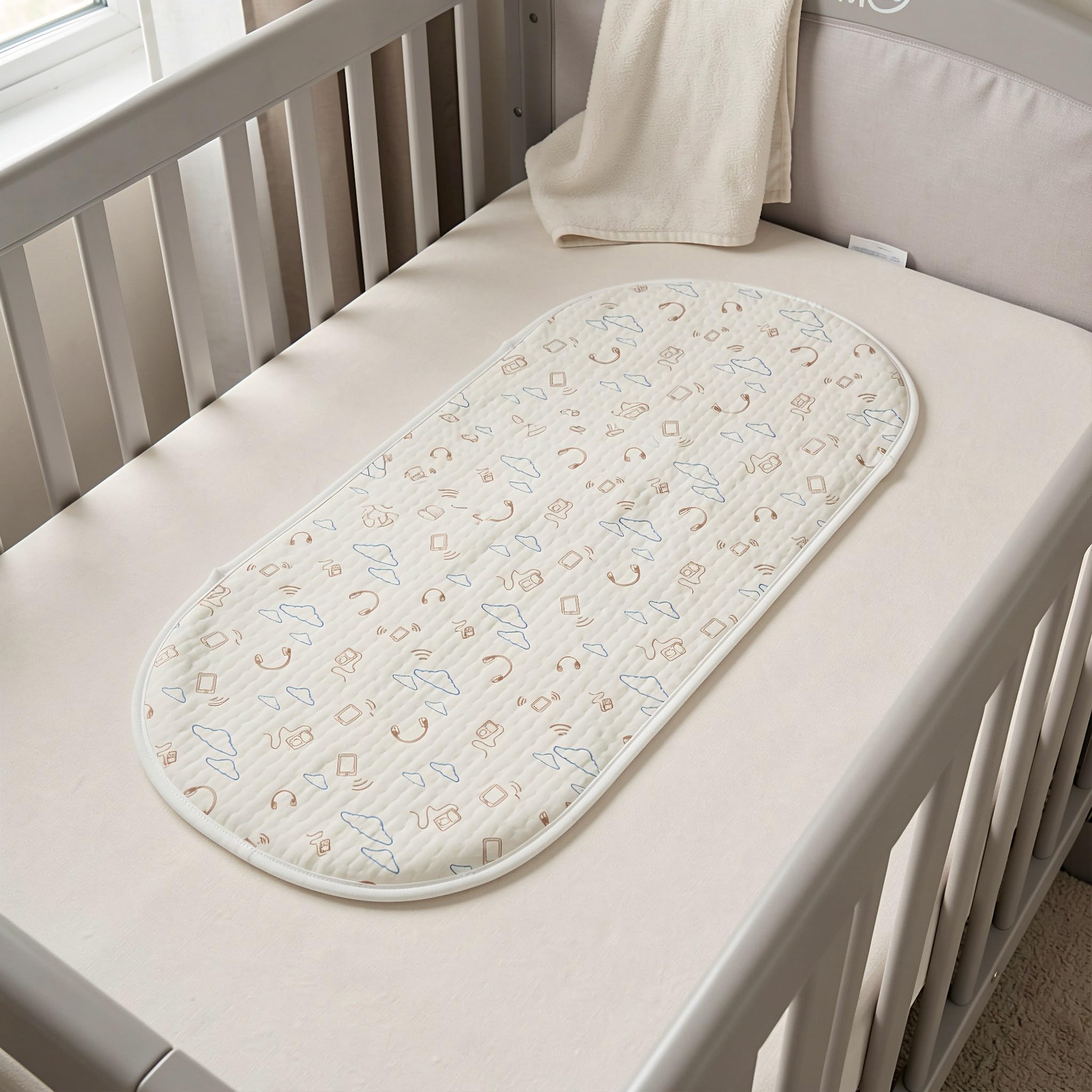 Gatuida 3 para Cambiador de bebé, Alfombrillas de algodón Reutilizables,