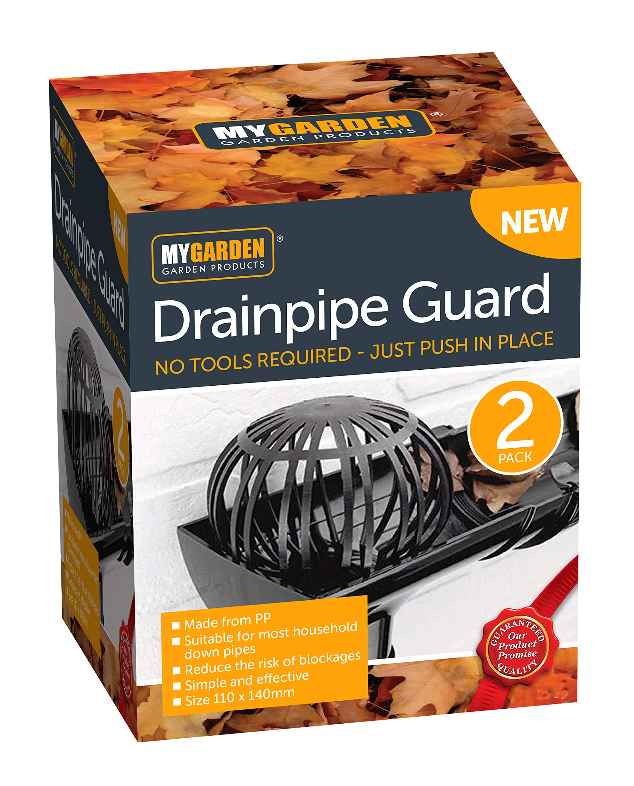 My Garden Mygarden Drainpipe Guard – Gutter Pipe Trap Downpipe Guard Protection From Leaves Blockage Debris Down Pipe Filter Set Of 2 Pcs Roof Gutter Balloon, No Tools Required Just Push In Place