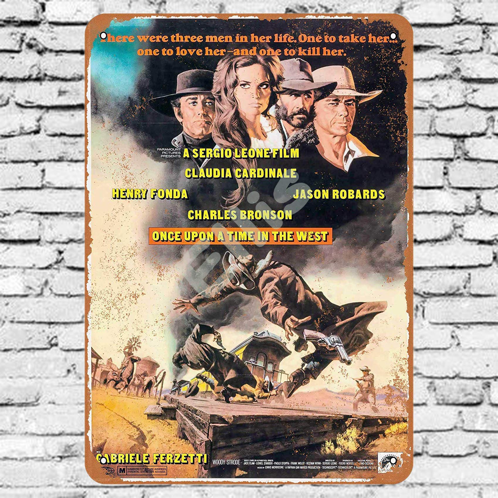 Ellis 1969 Once Upon A Time in The West Movie Vintage Retro Metal Tin Sign Wall Decoration for Store Man Cave Bar Home Garage