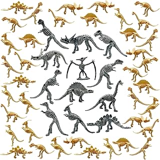 50PCS Dinosaur Fossil Skeletons Dinosaur Skeleton Toys Assorted Figures Dino Bones for Dino Sand Dig Party Favor Decorations