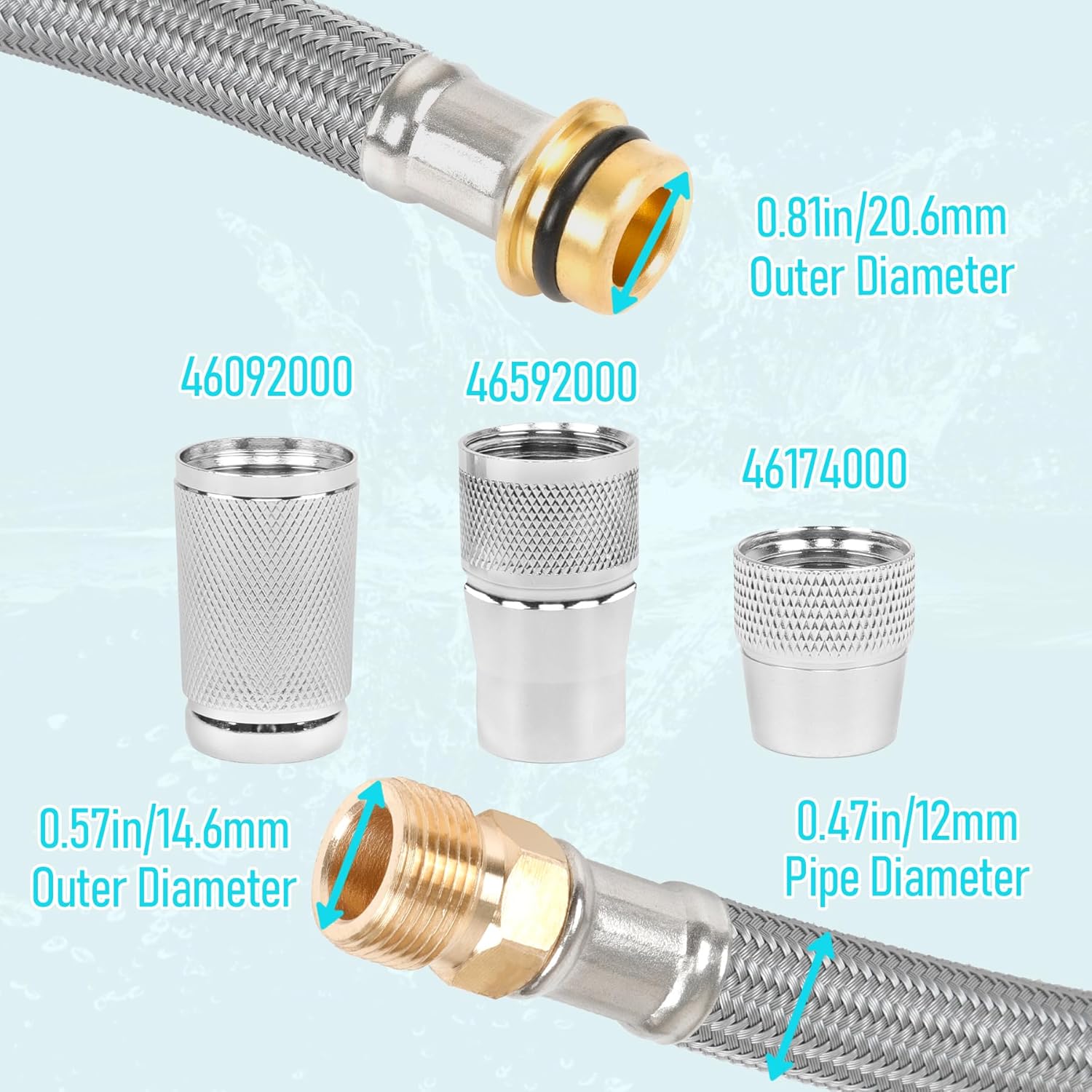 Pull-out Faucet Hose Kit Replacement for Grohe 48293000 Flexible Faucet Hose, 46174000 46092000 46592000 Kitchen Sink Faucets, Flexible Kitchen Faucet Hose