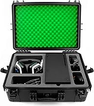 CASEMATIX Hard Shell Travel Case Pro Edition Compatible with Xbox Series X Console, Controllers, Headset and Other Accessories - Waterproof and Crushproof Carrying Case with Customized Foam Interior