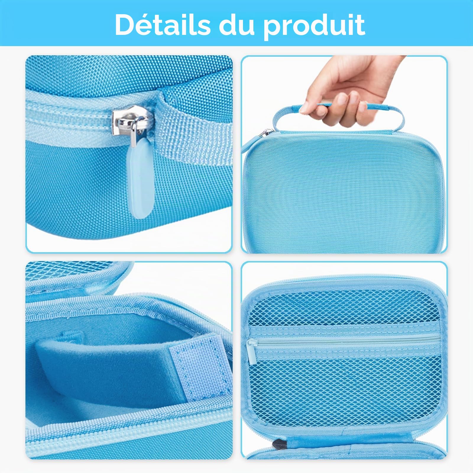 Etui Appareil Photo Résistant aux Chocs avec Dragonne pour Enfant - Bleu