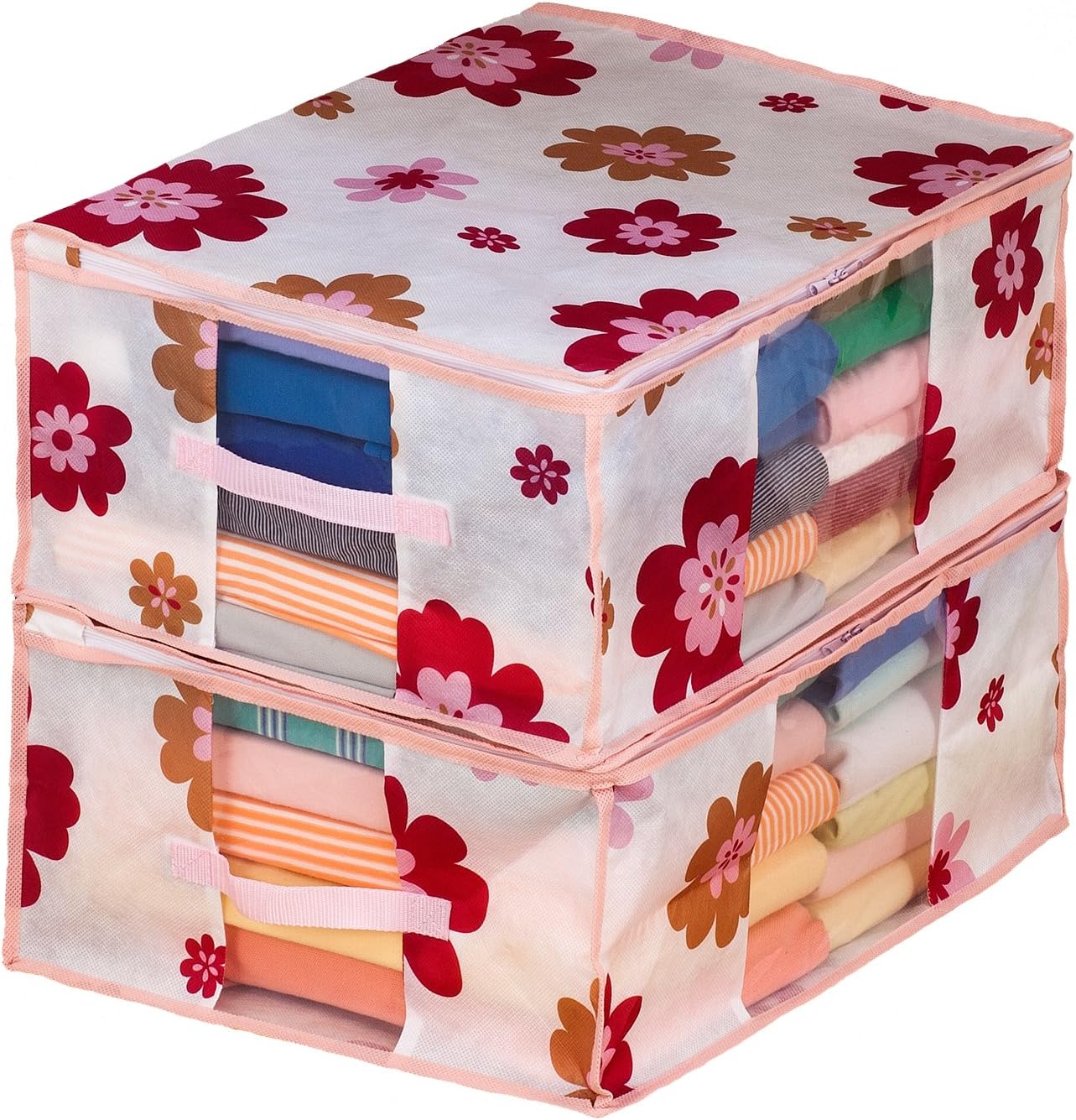 Astro 618-21 Costume Case, 2 Pieces, Sweet Flower, Non-woven Fabric, With Handle