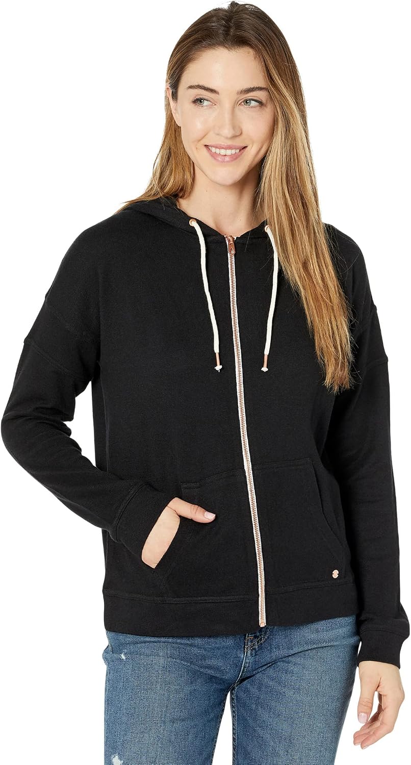 Volcom Women's Lil Zip Up Hooded Fleece Sweatshirt