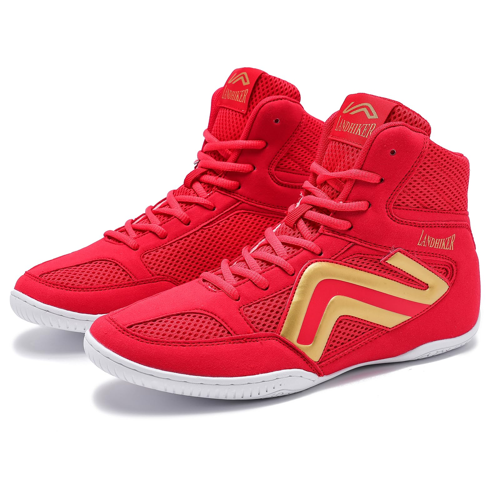 Wrestling Shoes Men Boxing Shoes for Men Wrestling Boots High Top Fitness Weightlifting Powerlifting Shoes Lightweight Non-Slip Breathable