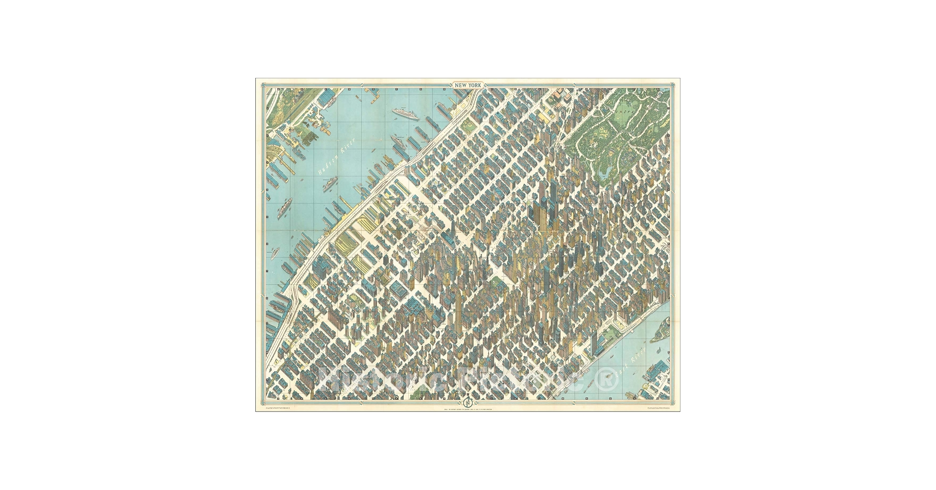 【貴重！】1963年 ニューヨーク 古地図 Bollmann New York.: Geographicus Rare Antique Maps