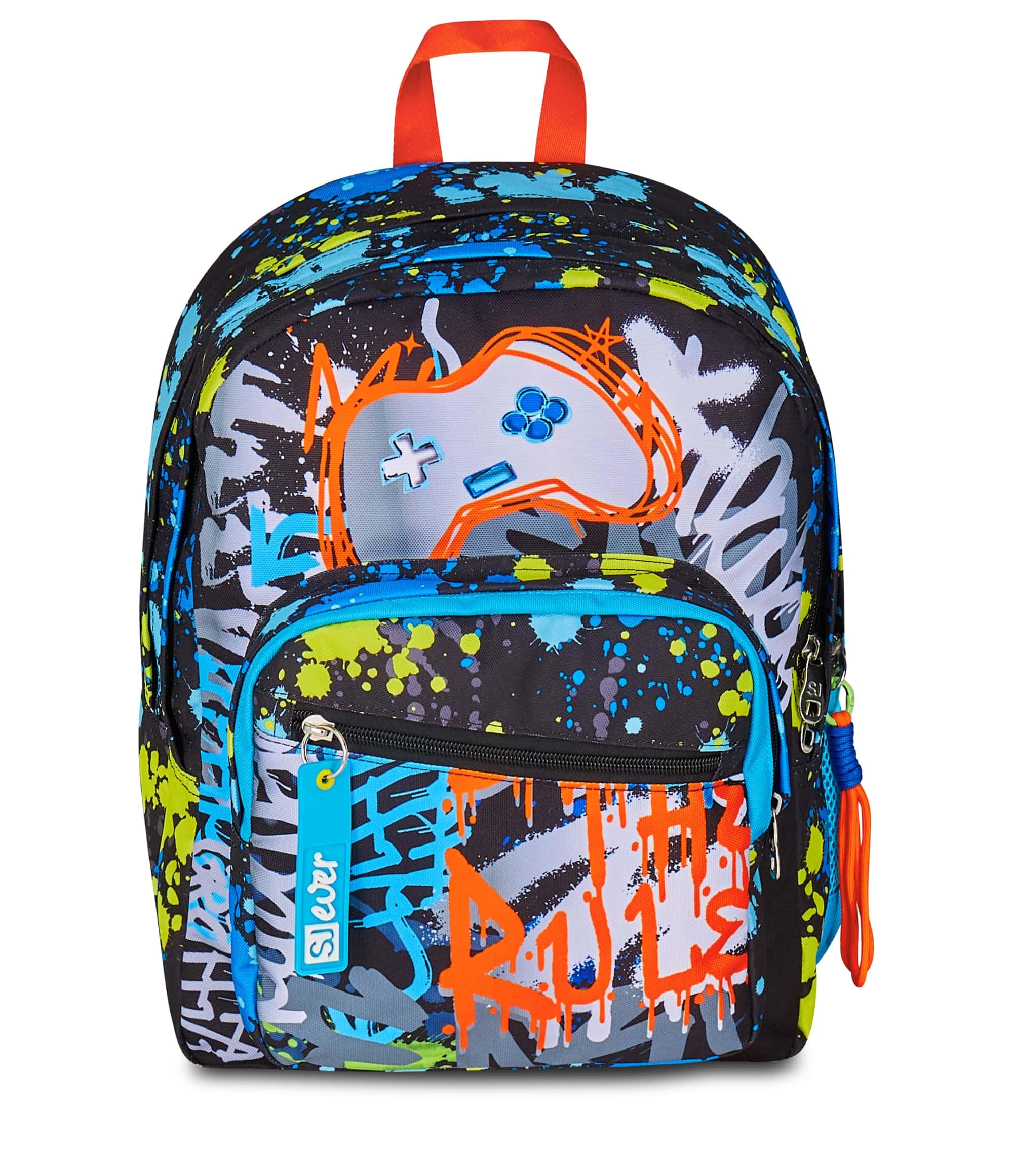 SJ GANG STYLE JAM GANG - Portafoglio scolastico doppio compartimento multicolore 30 L per bambini della scuola elementar