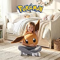 Vista 4 de Franco Pokemon Eevee Anime Kids - Almohada decorativa súper suave, talla única, (producto oficial con licencia)