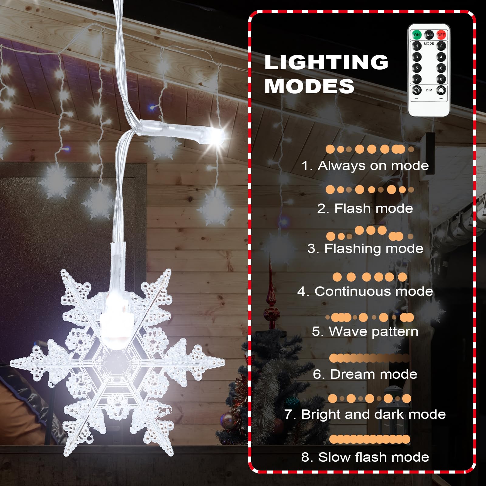 Luci Natalizie A LED A Batteria Con Fiocco Di Neve Bianco - Foto 2