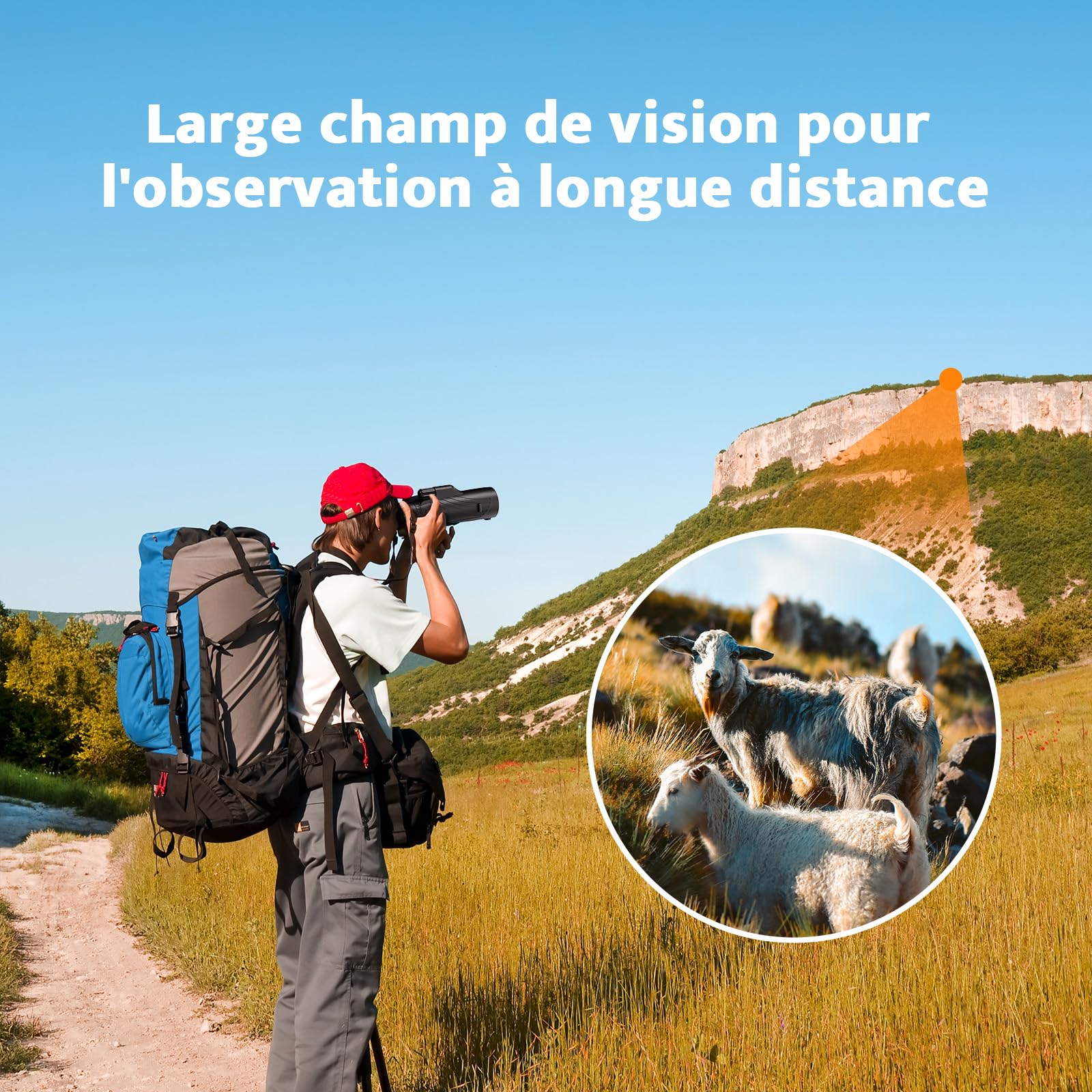 Usogood Monoculaire Puissant 12×56 – Télescope HD pour Adultes avec Prisme BAK4 et Revêtement FMC,Etanche à l'eau, Idéal pour l’Observation des Oiseaux, la Chasse, Concerts et Activités de Plein Air
