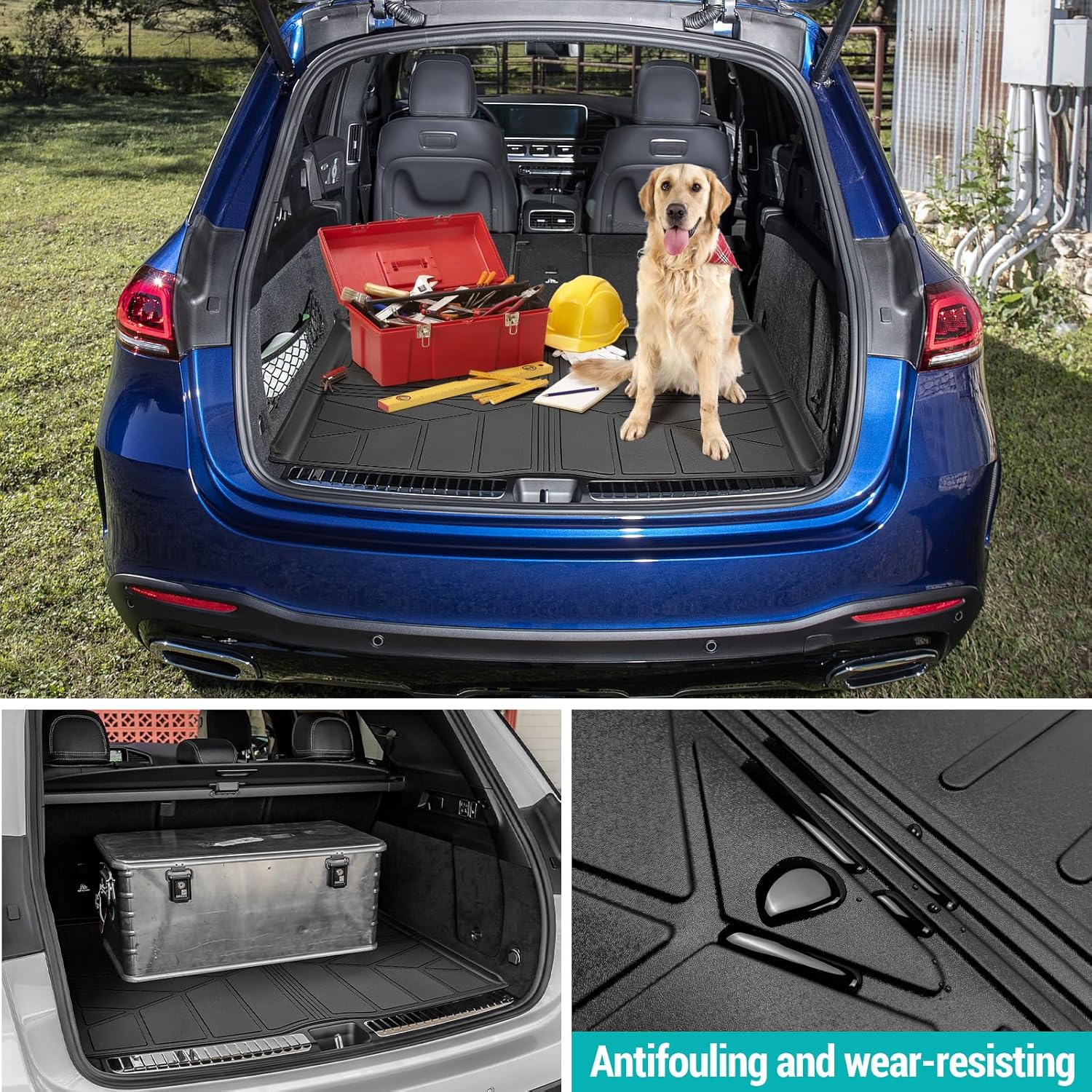 Cargo Liner Compatible with 2020-2025 Mercedes Benz GLE Class 5 Passenger (Not Fit Coupe), All Weather Trunk Mat TPE Cargo Cover Protector Fit for Mercedes Benz GLE Accessories
