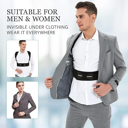 Miniatura 5 de Posture Corrector for Men and Women, Adjustable Upper Back Brace, Muscle Memory Support Straightener, Providing Pain Relief from Neck, Shoulder, and
