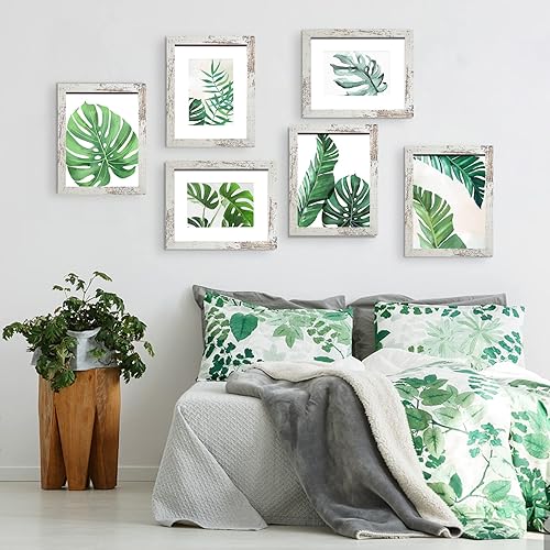 Miniatura 3 de Juego de 6 portarretratos de 8 x 10 pulgadas, color blanco envejecido, para fotos de 5 x 7 pulgadas con paspartú o de 8 x 10 pulgadas sin paspartú