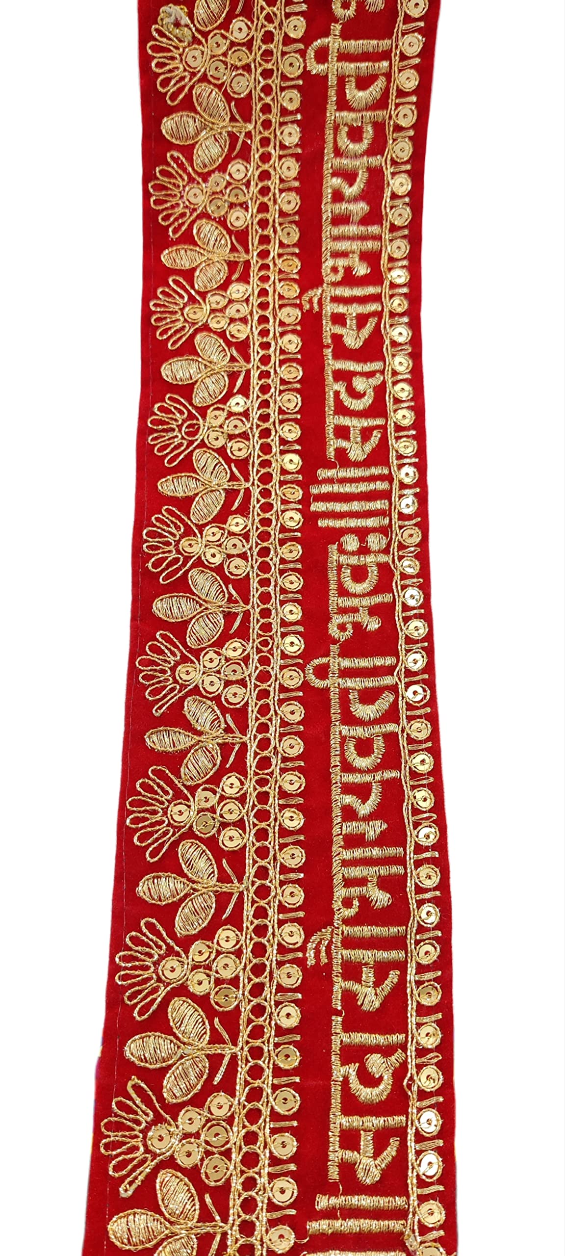 PARTH FASHION Designer LACE SADA SAUBHAGYAVATI BHAVA LACE, Beautiful Embroidery Flower Design and Sequence Work LACE Border (RED Color Velvet/Meter - 9 / Pack of 1 PCS) (B09ZBCSMBS) Amazon Price History, Amazon Price Tracker