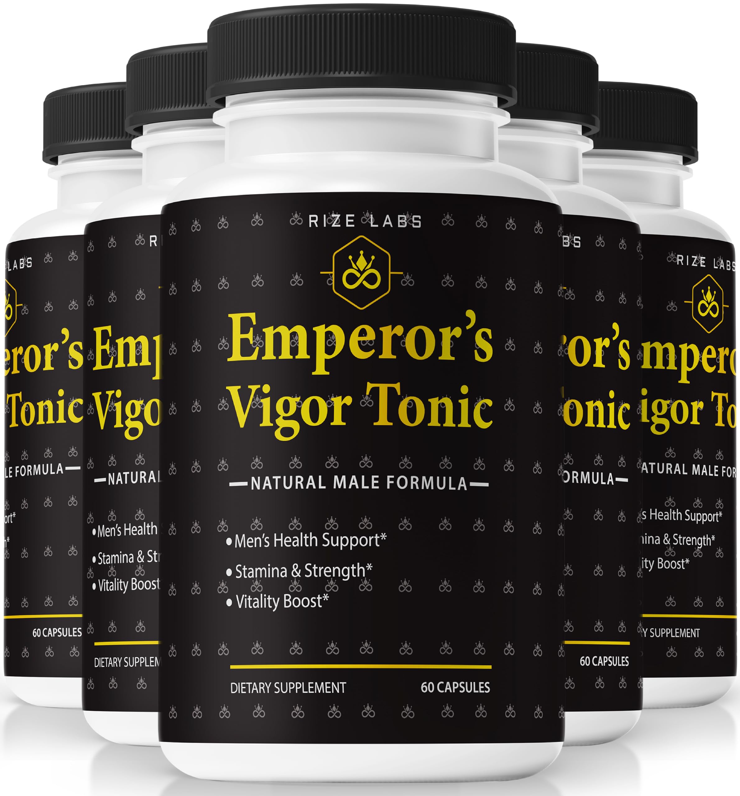 (5 Pack) Emperor's Vigor Tonic, Emperor's Vigor Tonic for Men, All-Natural Male Formula, Original Supplement to Support Overall Health and Performance, Official Reviews (300 Capsules)