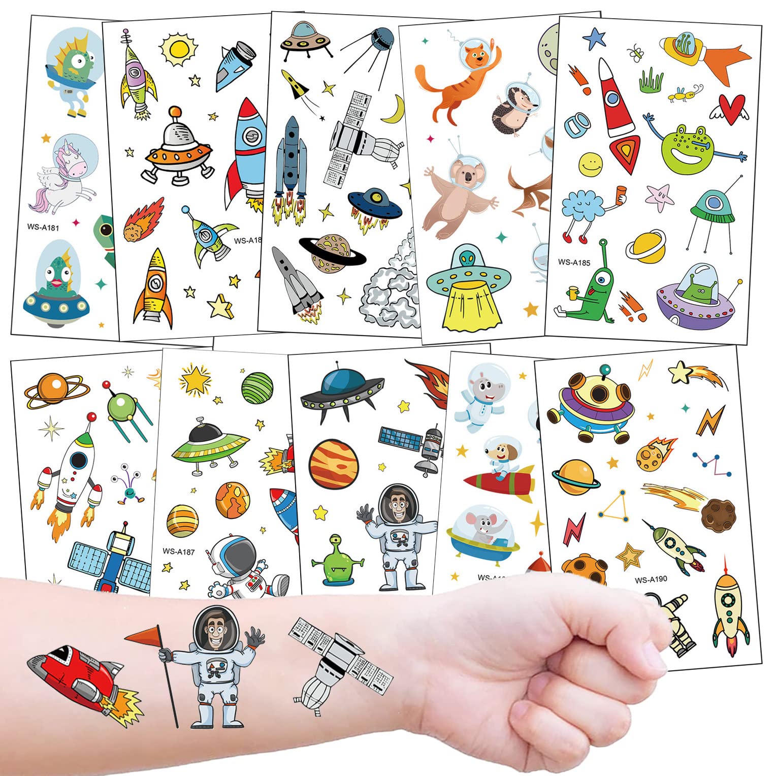 Guyode 20 Tatuaggi Temporanei Per Bambini A Tema Hippie - Impermeabili, Colorati, Facili Da Applicare E Rimuovere - Ideali Per Feste