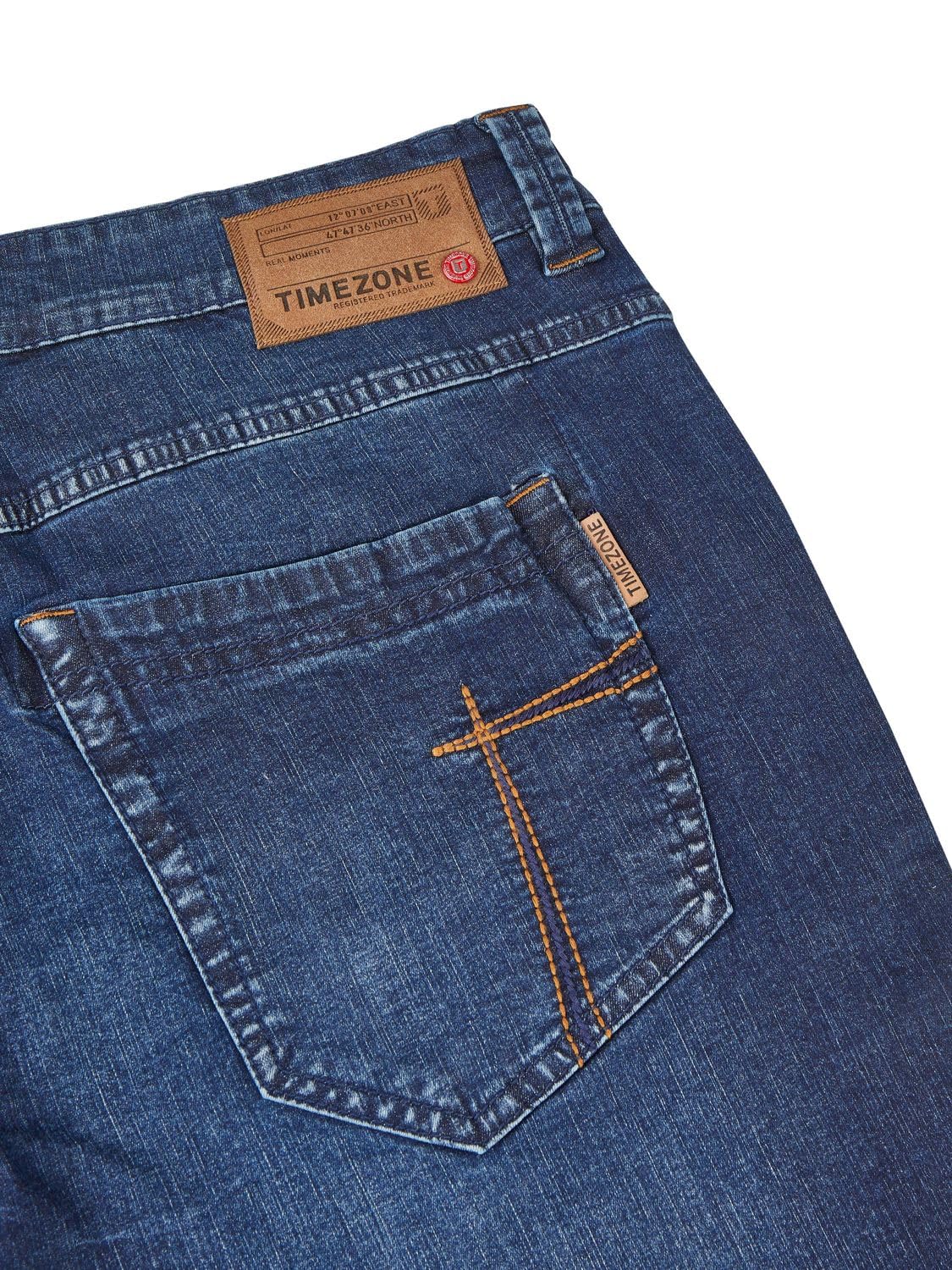 Timezone Dżinsy męskie krótkie spodenki slim fit StevieTZ krótkie spodenki bermudy szorty lato denim jednokolorowe niebieskie 30 31 32 33 34 36 38 40