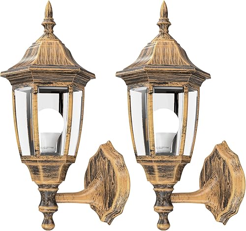 Miniatura 10 de EMART Luz de porche frontal para exteriores, anticorrosión, aluminio impermeable y pantallas de vidrio, lámpara de pared moderna para exteriores,