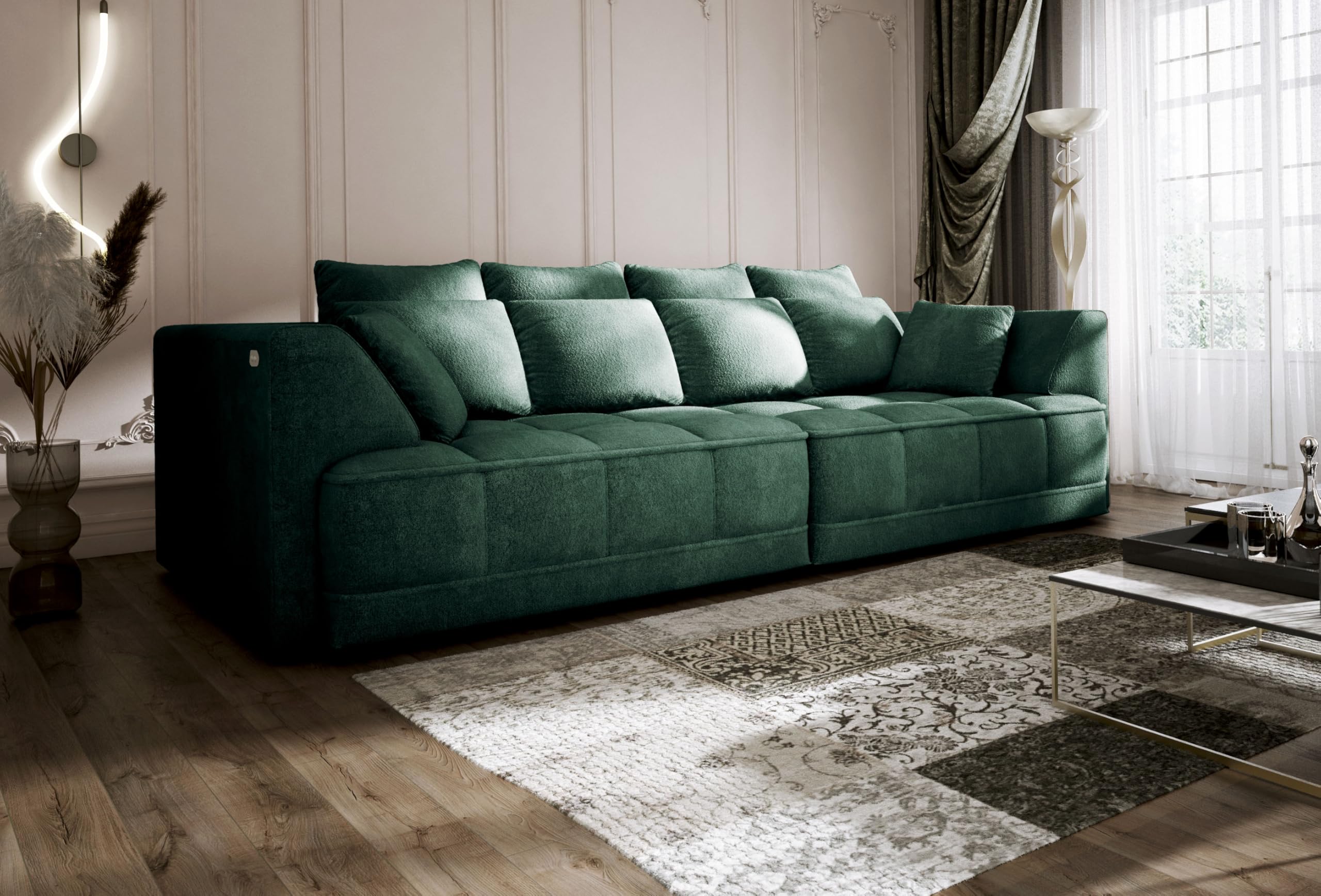 Big Sofa Tiga XXL, Schlafsofa, Couch, Schlafcouch mit Schlaffunktion 302 cm Breit (Aphrodite 13)