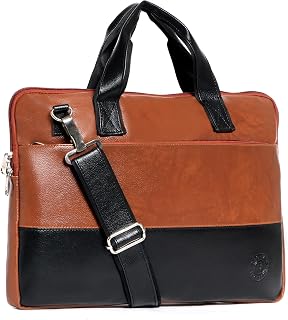 Bagneeds Laptop Bag Vegan Leather Office Messenger Bag Slim & Styles for men's