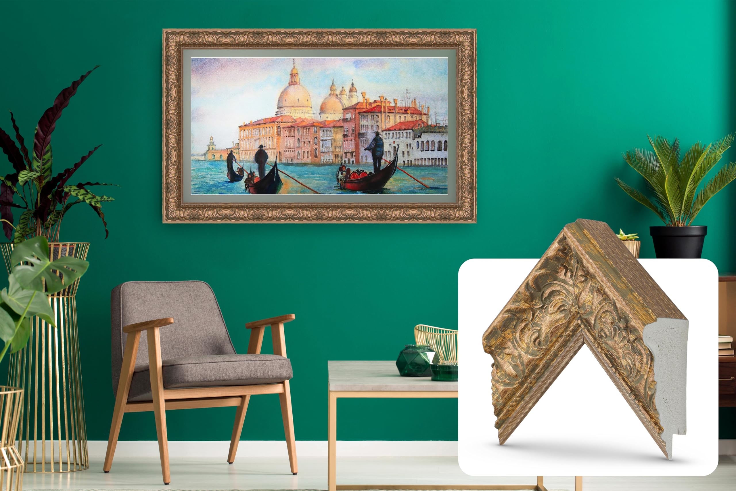 Frame My TVDeco TV Frames -Tuscan Copper Compatible ONLY with Samsung The Frame TV (3", Color Chip)