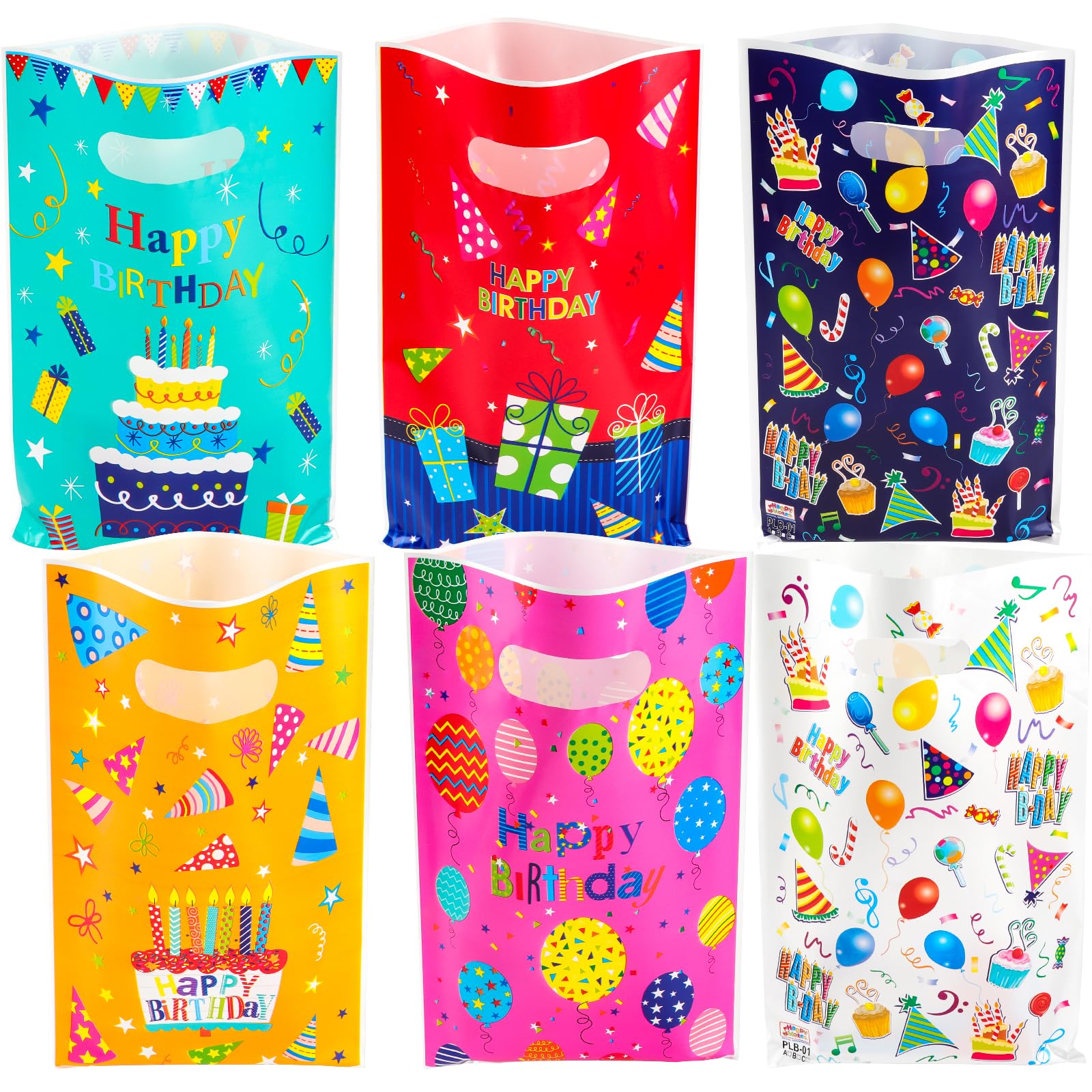 Annhao 30 Piezas Bolsas Regalo Cumpleaños Infantil, Bolsas de Chuches Galletas Caramelos para Fiestas