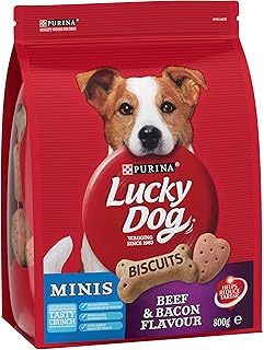 LUCKY DOG Adult Dog Treats Mini Beef and Bacon 800g