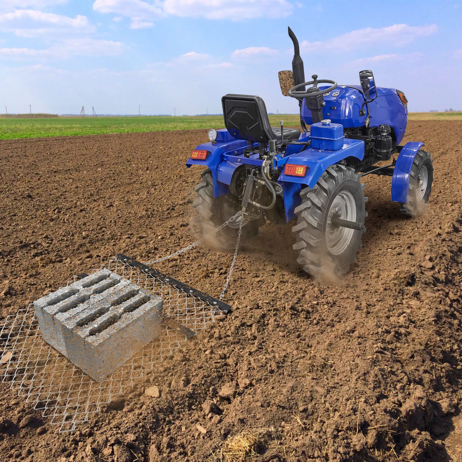 Garvee Nivellez Fácilmente su césped o camino – Grada de cadena para ATV/UTV, accesorio de tractor resistente, ideal para grava, ganador, jardín, mantenimiento del césped, – Pieza de repuesto