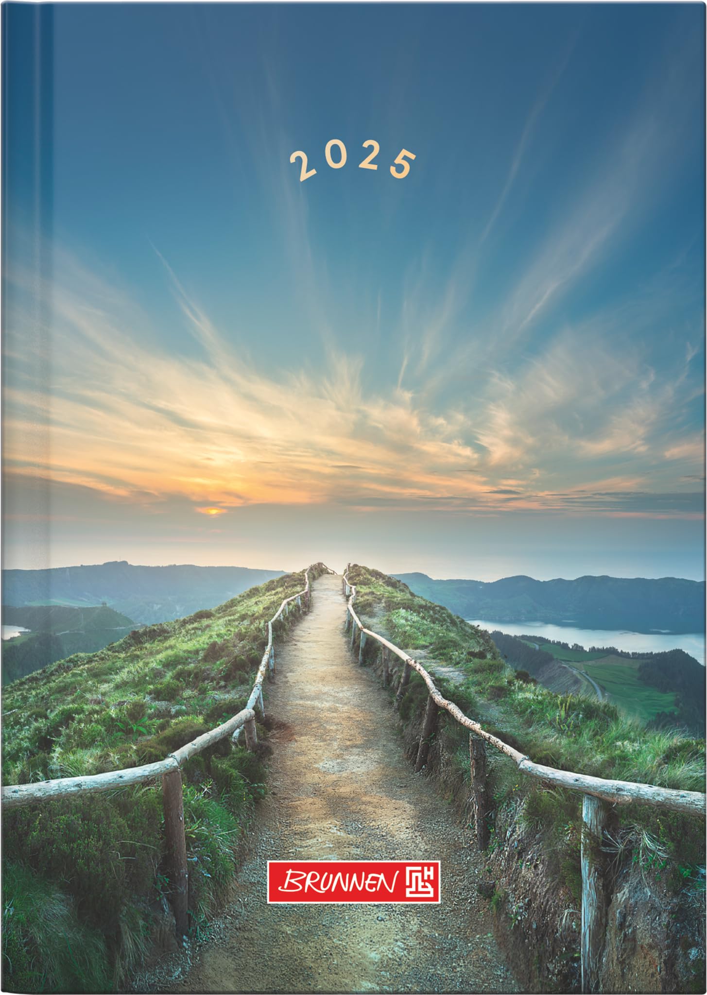 BRUNNEN Pocket Diary Model 731 (2025) "Mountain Trail", 2 Pages = 1 Week, A6, 144 Pages, Graphic Cover, Colourful