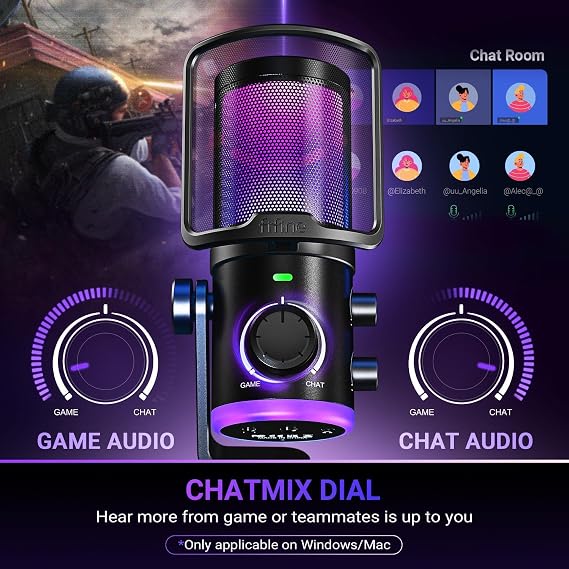 FIFINE AM6T Gaming USB Condenser Mic for PC