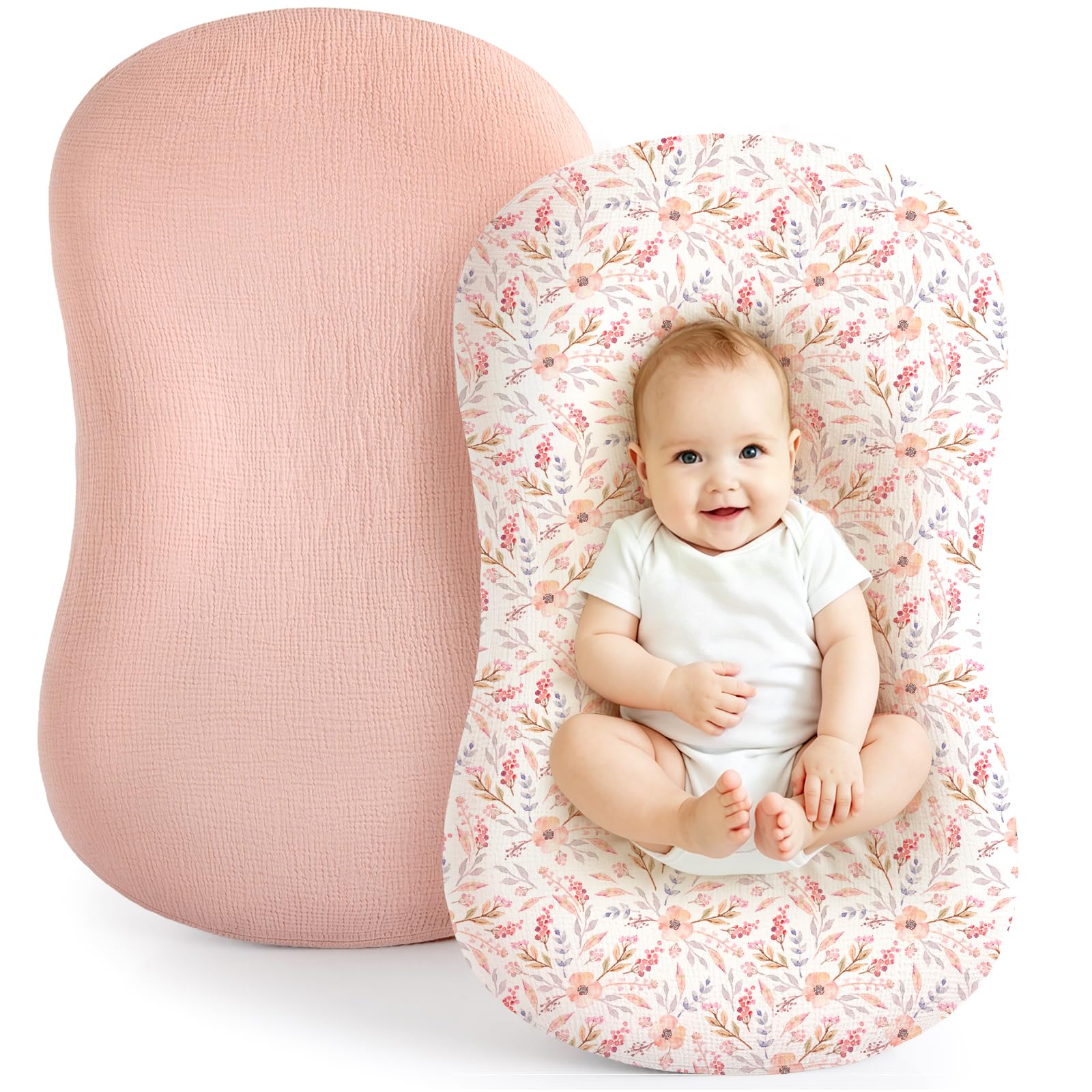 Baby Lounger Cover Muslin: Skin-Friendly Slipcover